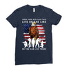 Honor Those Who Place Their Life On The Line Ladies Fitted T-Shirt