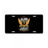 All Men Are Created Equal But Only The Best Are Born In January License Plate