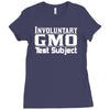 gmo test subject v1 march monsanto crops produce Ladies Fitted T-Shirt