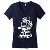 robot funny Women's V-Neck T-Shirt