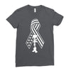 fallen soldier ribbon never forget military Ladies Fitted T-Shirt