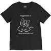 happiness is being loved by a cat V-Neck Tee