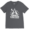 white ink camping is in tents funny V-Neck Tee
