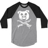 pig bacon cross bones pirate 3/4 Sleeve Shirt