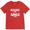 boobs real smile fake V-Neck Tee