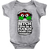 get a job, grouch! Baby Onesie