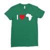 i love africa Ladies Fitted T-Shirt