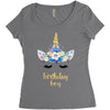 birthday unicorn family series birthday boy Women's Triblend Scoop T-shirt