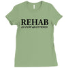 funny t shirt rehab is for quitters rude tee offensive shirt Ladies Fitted T-Shirt