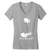 mickey hands rolling weed marijuana Women's V-Neck T-Shirt