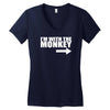 im with monkey Women's V-Neck T-Shirt