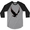 black raven with red eye 3/4 Sleeve Shirt