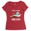 i speak fluent sarcazm Women's Triblend Scoop T-shirt