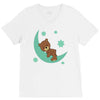 brown sleep V-Neck Tee