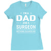 i'm a dad and surgeon Ladies Fitted T-Shirt
