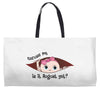 August Peeking Out Baby Girl Weekender Totes