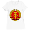ddr logo blau Ladies Fitted T-Shirt