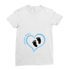 Custom baby boy name maternity design Ladies Fitted T-Shirt