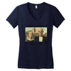 Grant Wood American Gothic Women's V-Neck T-Shirt