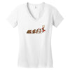retro evolution Women's V-Neck T-Shirt