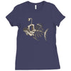 animal fishing tee graphic Ladies Fitted T-Shirt
