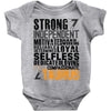 Strong Independent Motivated Taurus Baby Onesie
