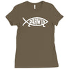 darwin'   fish Ladies Fitted T-Shirt