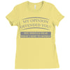 my opinion offended you Ladies Fitted T-Shirt