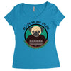 bah hum pug Women's Triblend Scoop T-shirt