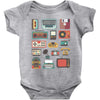 vintage electronic retro technology Baby Bodysuit
