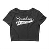 sunday funday (white) Crop Top