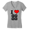 i love code Women's V-Neck T-Shirt