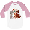 nice cat and dog 3/4 Sleeve Shirt