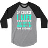 cat cats lift lifting fitness 3/4 Sleeve Shirt