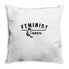 feminist queen Throw Pillow