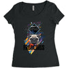 who loves frenchies Women's Triblend Scoop T-shirt