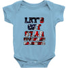 star spangled hammered Baby Onesie