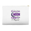 i love someone with pancreatic cancer to the moon &amp; back to infınıty Accessory Pouches