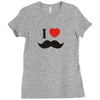 i love mustache Ladies Fitted T-Shirt