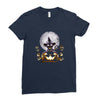 witch cat night Ladies Fitted T-Shirt