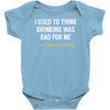 i gave up thinking Baby Onesie
