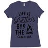life is better by the camp fire (2) Ladies Fitted T-Shirt