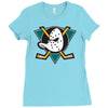 mighty ducks of anaheim Ladies Fitted T-Shirt