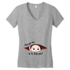 July Peeking Out Baby Boy Women's V-Neck T-Shirt