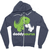 daddysaurus dinosaur dino Zipper Hoodie