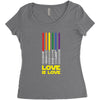 Lightsaber Rainbow Women's Triblend Scoop T-shirt
