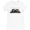 shotgun shuts his cakehole Ladies Fitted T-Shirt