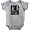funny t shirt party like a rockstar tee hilarious shirt Baby Onesie