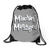 mischief managed Drawstring Bags