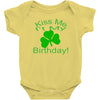 kiss me i't my birthday pi Baby Bodysuit